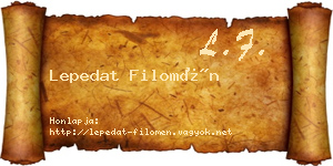 Lepedat Filomén névjegykártya